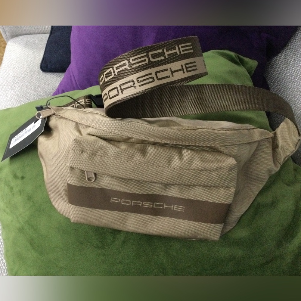 Porsche belt bag. Tan. New.